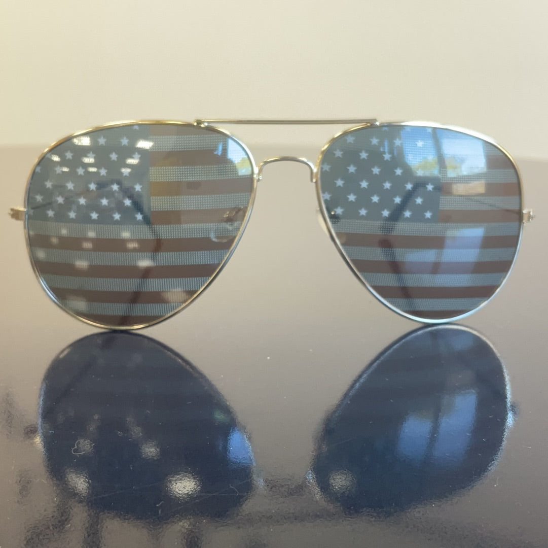 American Flag Aviator Sunglasses