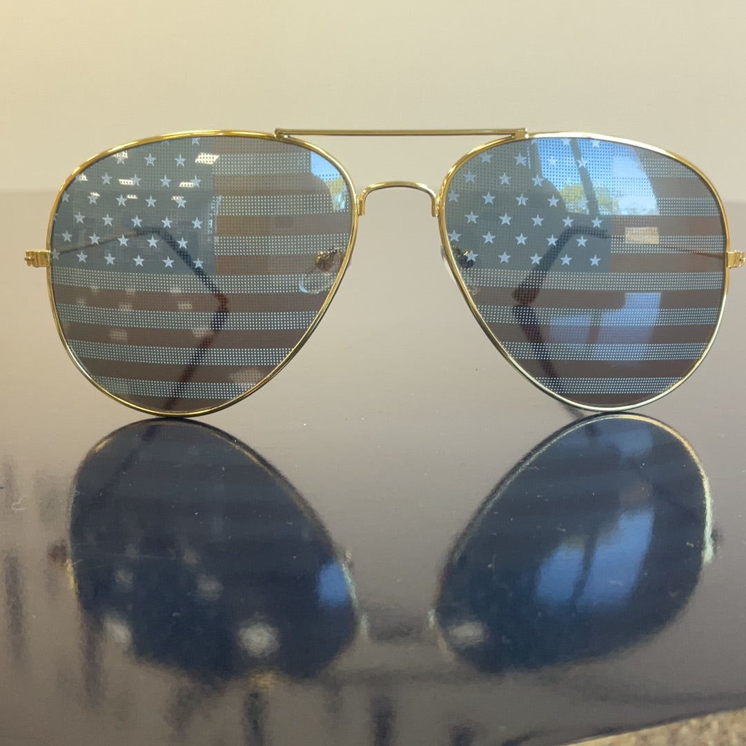 American Flag Aviator Sunglasses