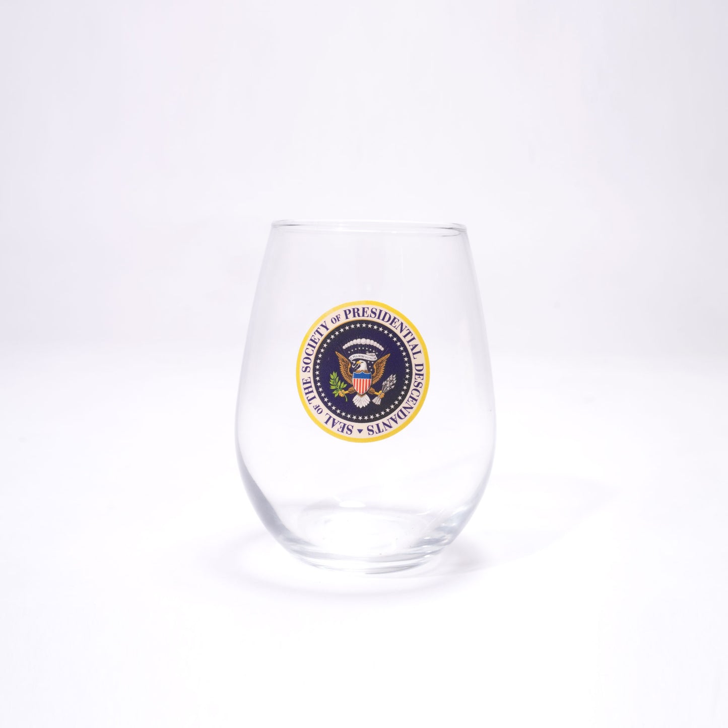 Society of Presidential Descendants 12oz Stemless Wine Glass